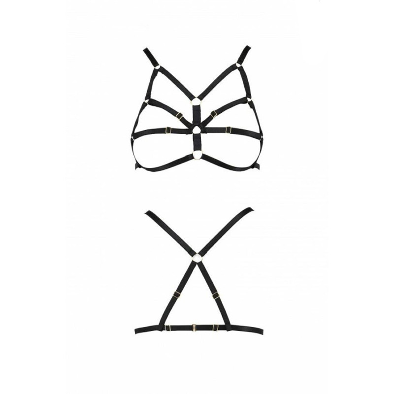 Бюстгальтер-стрепи ARMANDA BRA black L/XL - Passion Exclusive