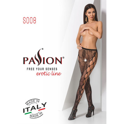 Еротичні колготки-бодістокінг Passion S008 Black