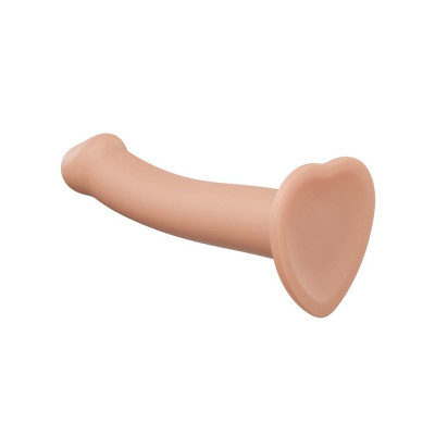 Насадка для страпона Strap-On-Me Dual Density Dildo Flesh M, діаметр 3,3см, двошаровий, гнучка