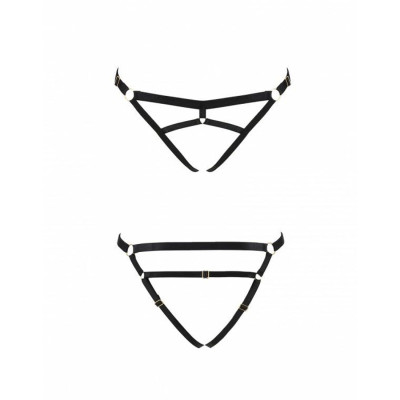 Трусики стрінги зі стреп KELIS THONG Black L/XL - Passion Exclusive