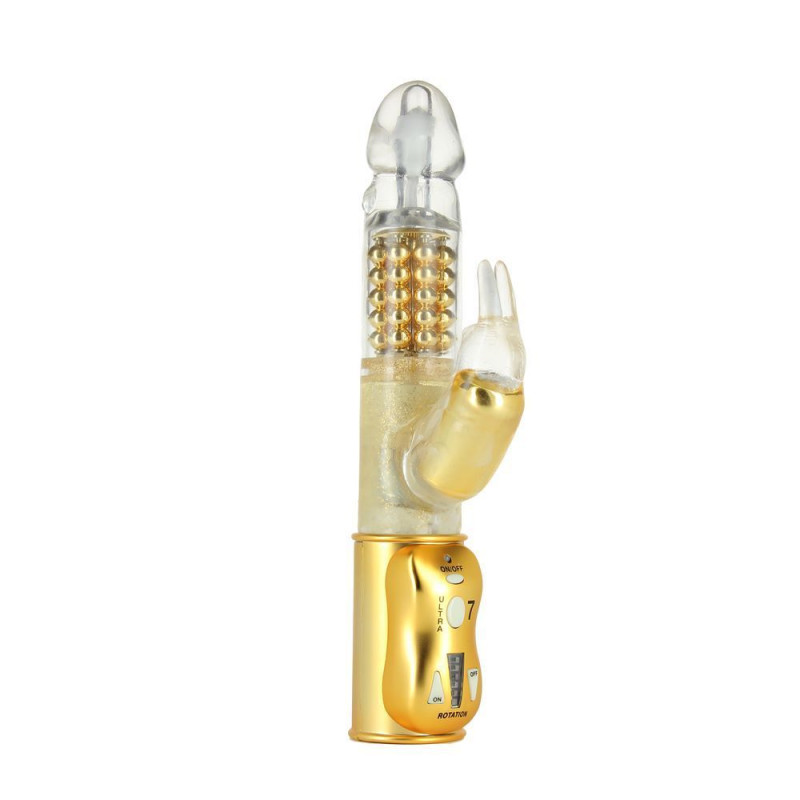 Вібратор-кролик Dorcel Orgasmic Rabbit Gold з перлиновим масажем