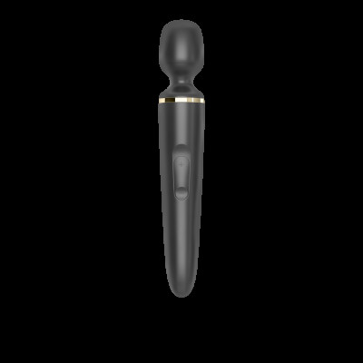 Вібромасажер Satisfyer Wand-er Woman (Black/Gold), водонепроникний, потужний, розмір XXL