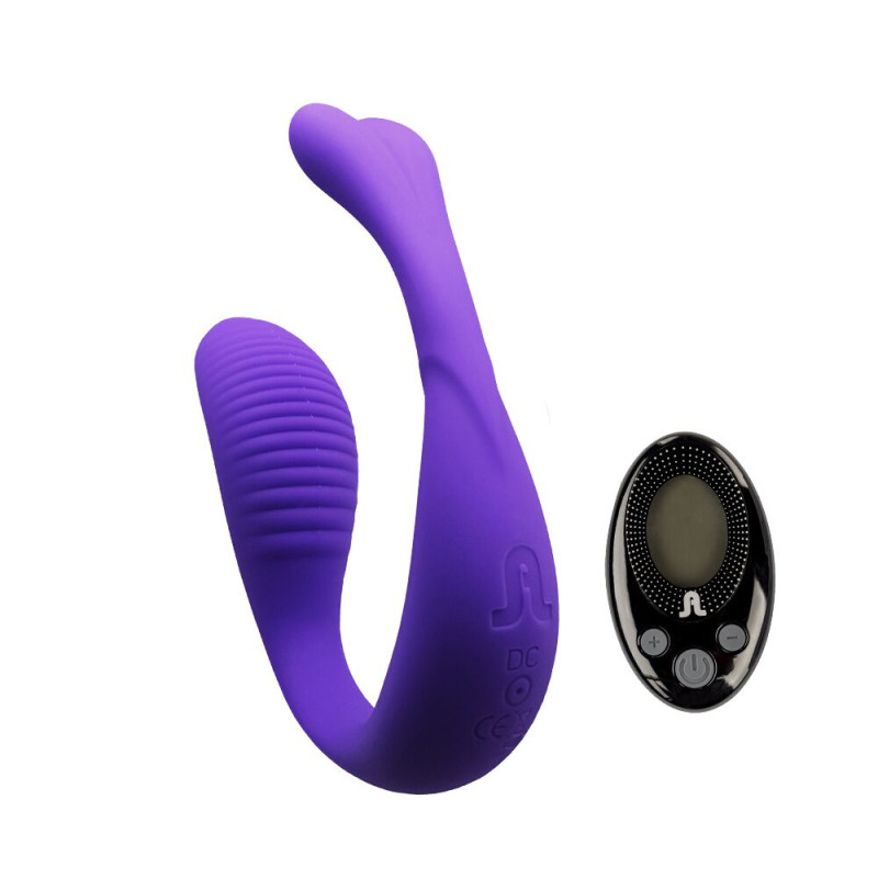Вібратор для пар Adrien Lastic Mini Romeo II з пультом ДУ і двома моторчиками