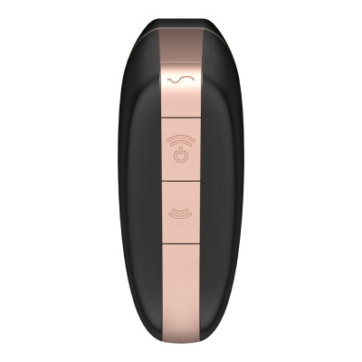 Вакуумний кліторальний стимулятор Satisfyer Love Triangle Black з керуванням через інтернет