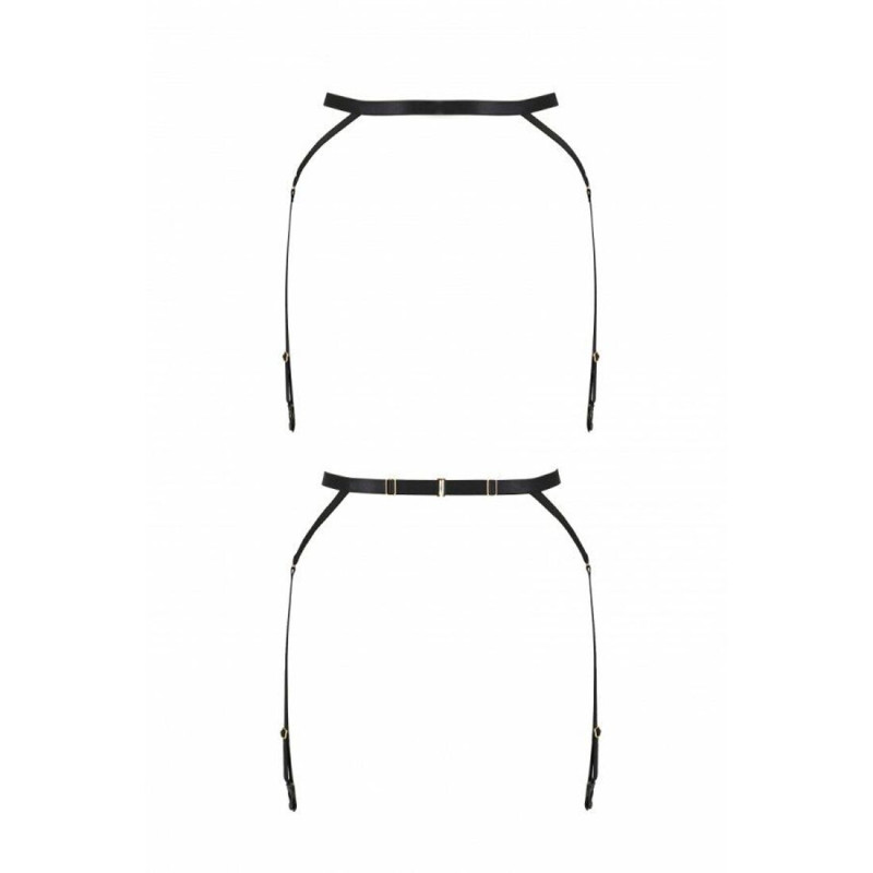 Пояс-стрепи з підв'язками для панчіх MEGGY GARTER BELT black L/XL - Passion Exclusive