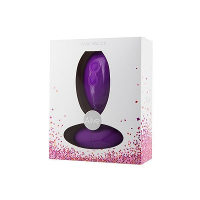 Віброяйце Alive Magic Egg 2.0 Purple з пультом дистанційного керування, на батарейках