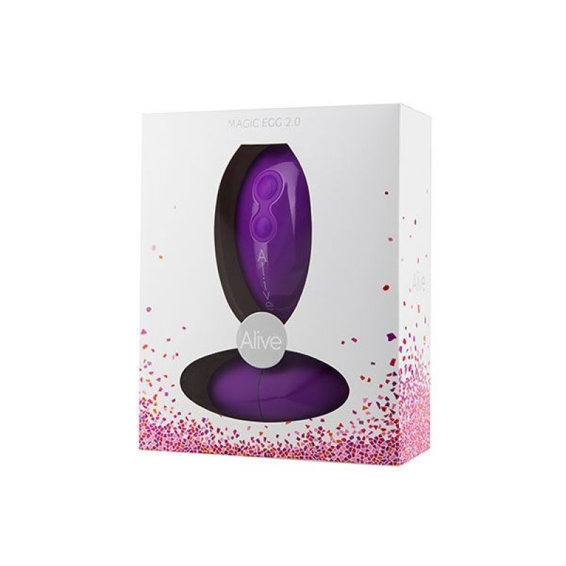 Віброяйце Alive Magic Egg 2.0 Purple з пультом дистанційного керування, на батарейках