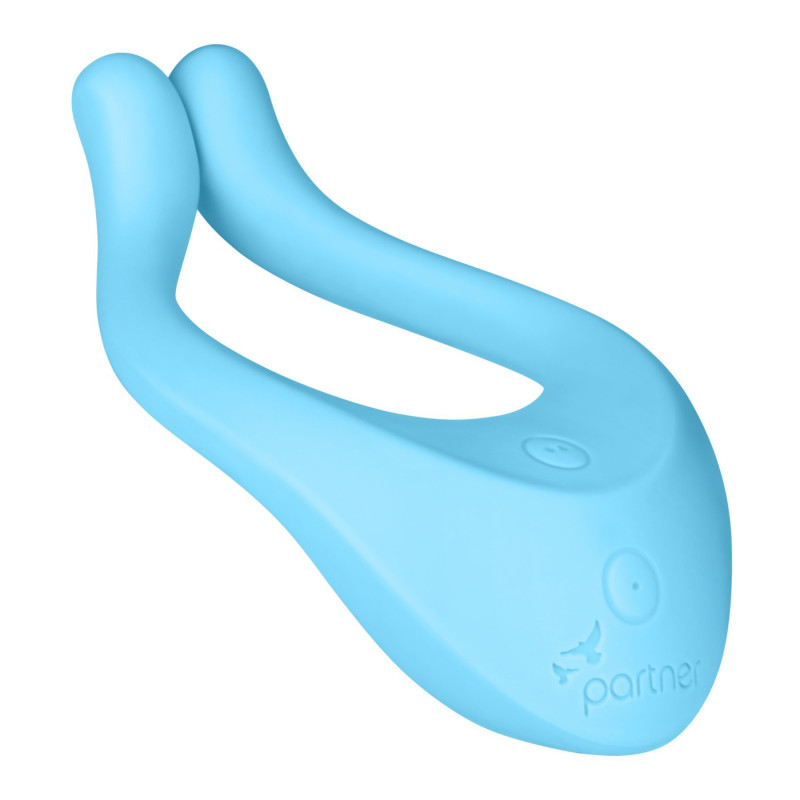 Вібратор для пар Satisfyer Endless Love, блакитний, 3 незалежні мотори, багатофункціональний