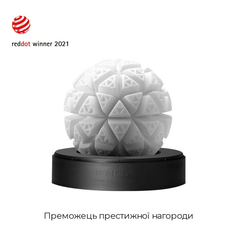 Мастурбатор TENGA GEO Glacier, новий матеріал, інтенсивні блоки, новий щабель розвитку Tenga Egg