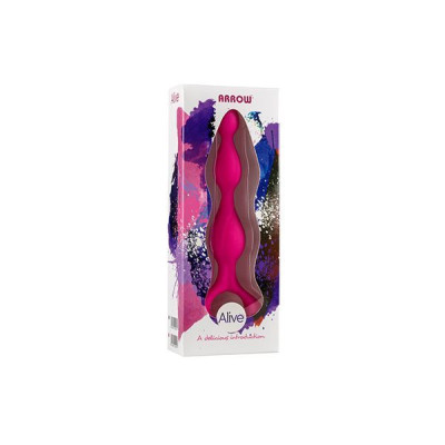 Анальний ланцюжок Alive Arrow Pink, силікон, макс. діаметр 3 см