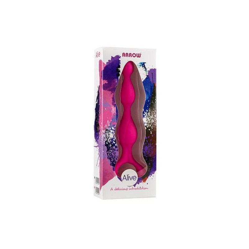 Анальний ланцюжок Alive Arrow Pink, силікон, макс. діаметр 3 см