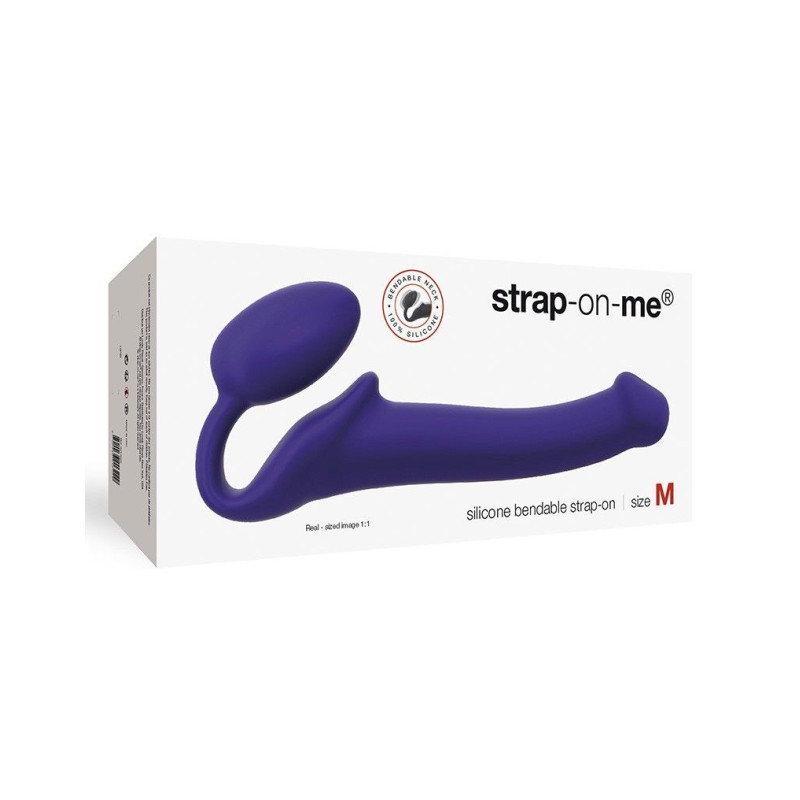 Безремневий страпон Strap-On-Me Violet M, повністю регульований, діаметр 3,3см