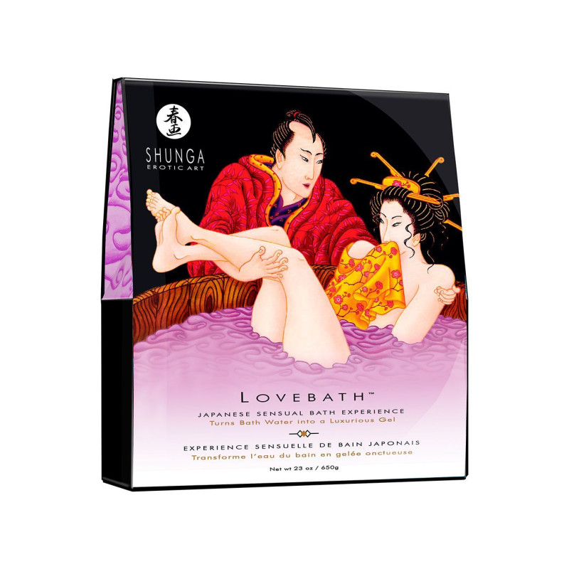 Гель для ванни Shunga LOVEBATH - Sensual Lotus 575, робить воду ароматним желе зі SPA ефектом