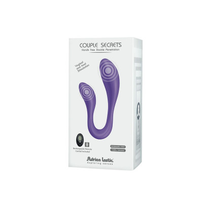 Вібратор для пар Adrien Lastic Couple Secrets II з пультом ДУ, два мотора, універсальний