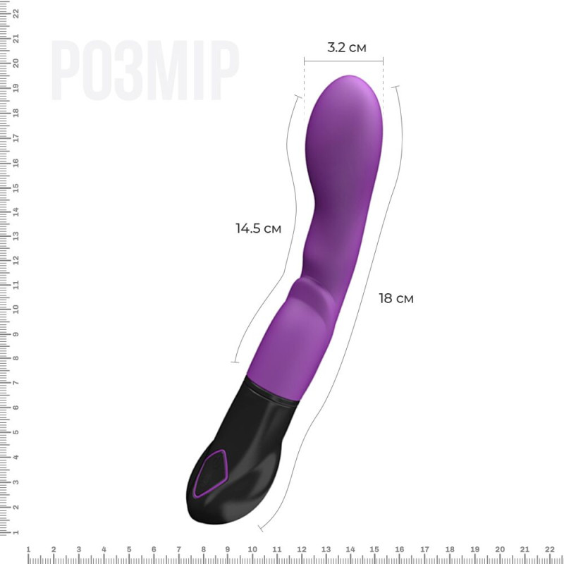 Вібратор Adrien Lastic Nyx, стимуляція точки G і входу в піхву