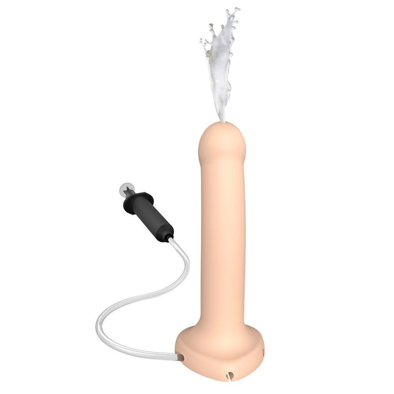 Кінчаючий фалоімітатор Strap-On-Me Dildo Cum Flesh, діаметр 3,6см, силікон, насадка для страпона