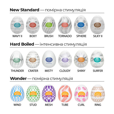 Набір Tenga Egg Lovers Pack (6 яєць)