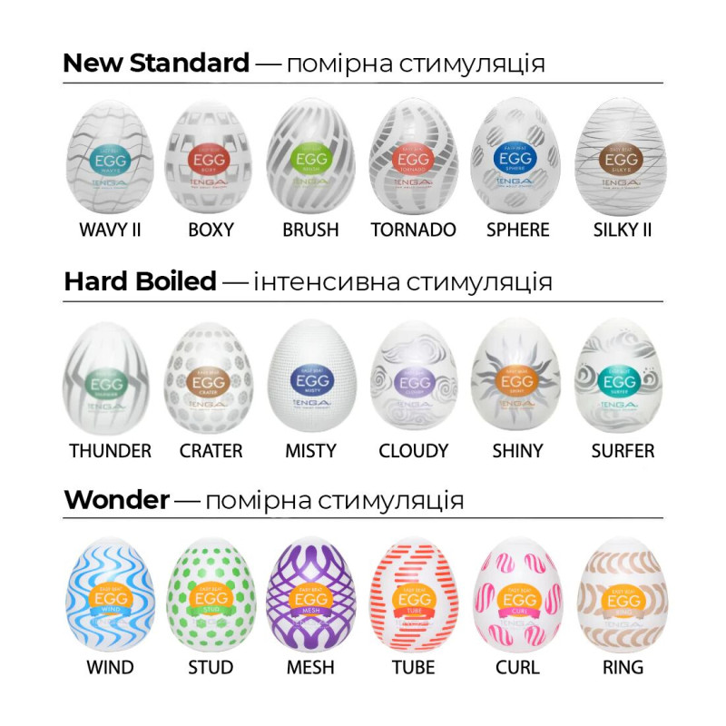 Набір Tenga Egg Lovers Pack (6 яєць)