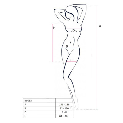 Еротичне бодістокінг Passion BS063 black, плаття-сітка халтер