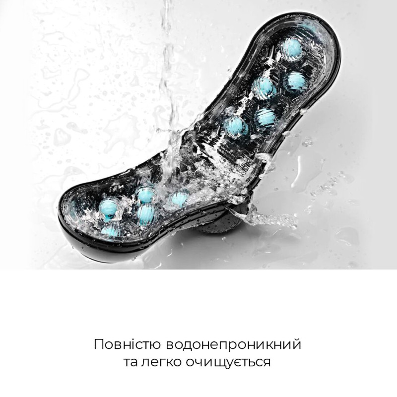 Мастурбатор Tenga FLIP ORB STRONG - Blue Rush, із змінним стисненням, зі стимулюючими кульками