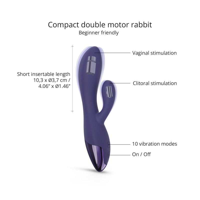 Кролик вібратор Love To Love FUNKY BUNNY - MIDNIGHT INDIGO