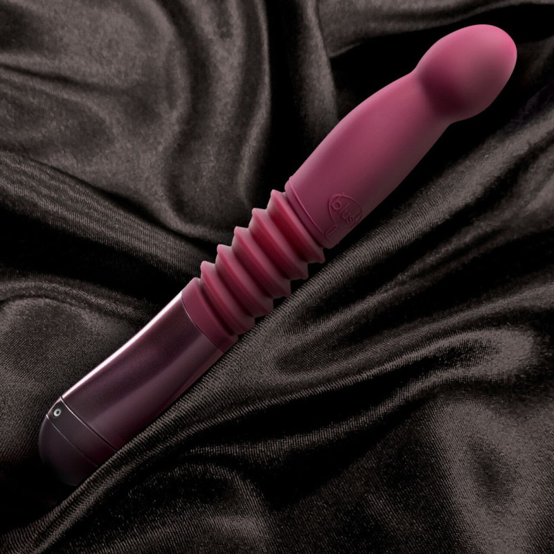 Вібратор-пульсатор Temptasia by Blush - Trixie Thrusting Dildo, червоний