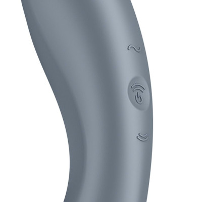 Вакуумний стимулятор із вібрацією Satisfyer Curvy Trinity 1 Bluegrey