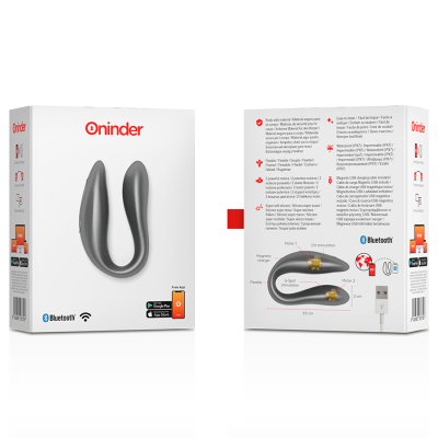 Смарт вібратор для пар DOUBLE PLEASURE, колір: чорний Oninder (Іспанія)