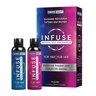 Збуджуючі гелі для пар Swiss Navy Infuse Arousal Gels 2×59 мл (термін 23.11.2024)