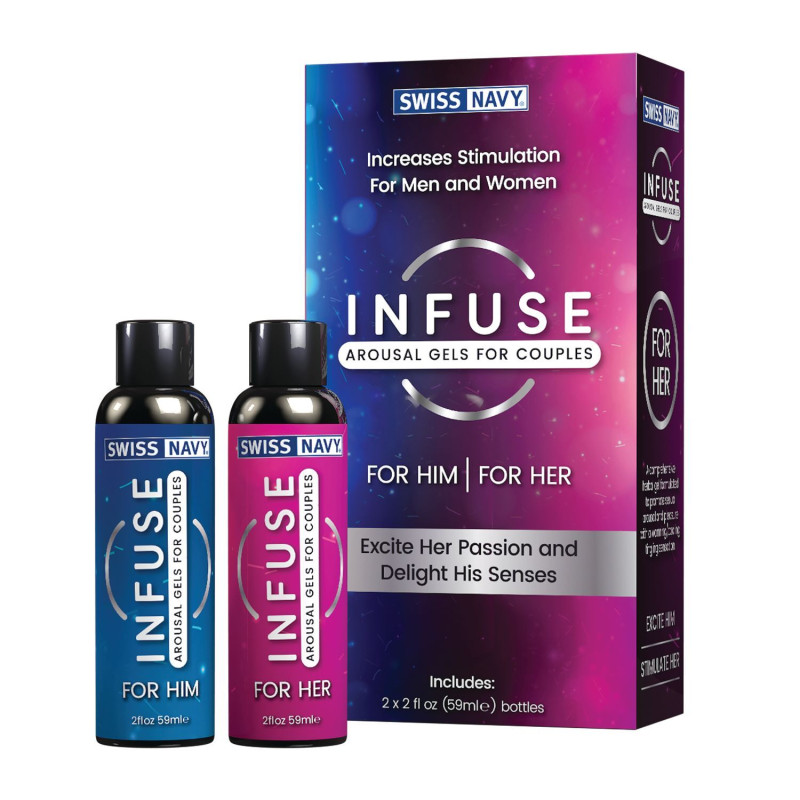 Збуджуючі гелі для пар Swiss Navy Infuse Arousal Gels 2×59 мл (термін 23.11.2024)