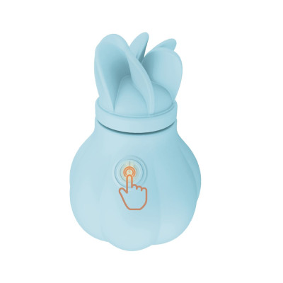 Вібратор Adrien Lastic Caress Blue з насадками, що крутяться