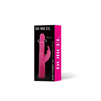 Вібратор-кролик Dorcel Baby Rabbit Magenta 2.0 з головкою, що обертається