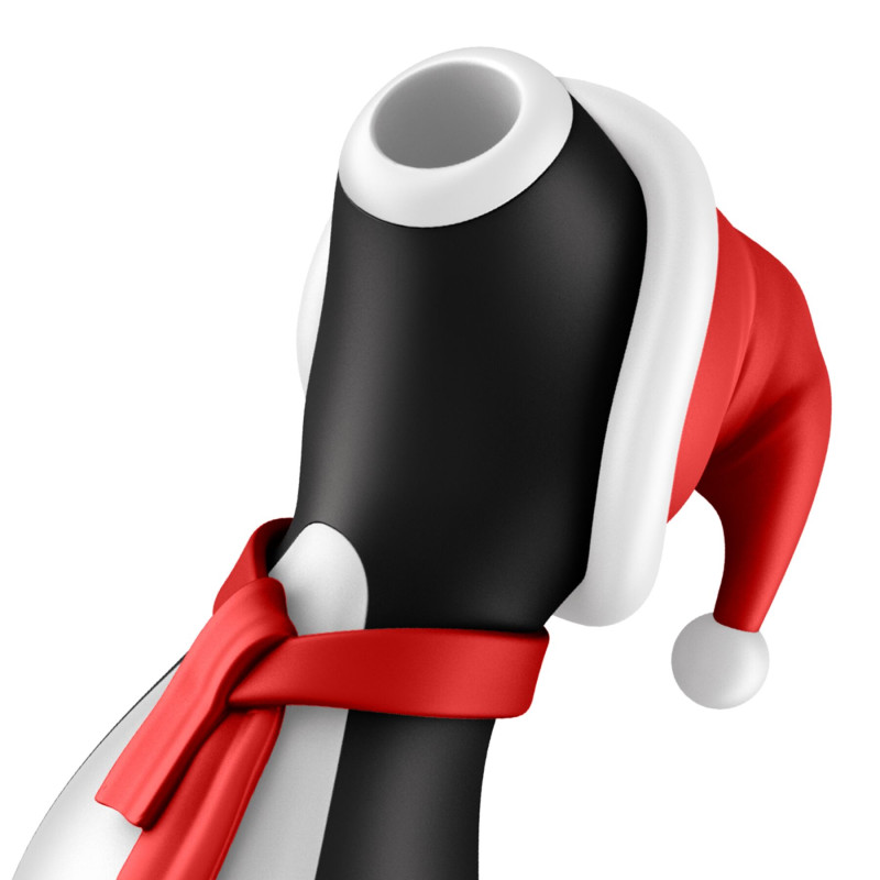 Вакуумний кліторальний стимулятор Satisfyer Penguin Holiday Edition, в шапочці та шарфі