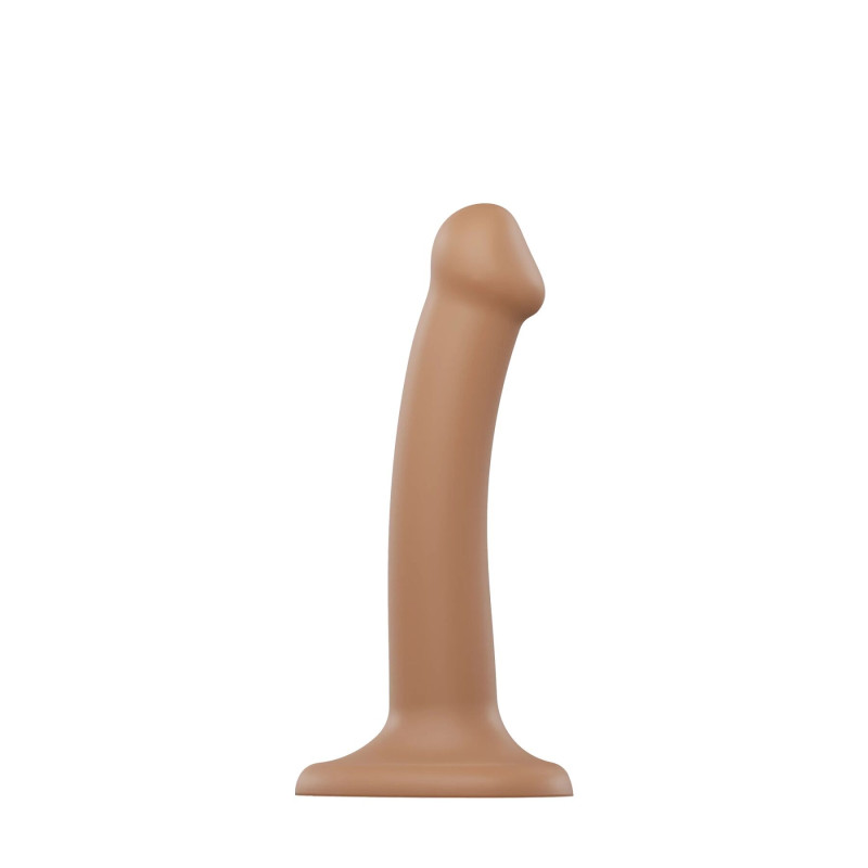 Насадка для страпону Strap-On-Me Dual Density Dildo Caramel S, діаметр 2,7 см, двошарова, гнучка