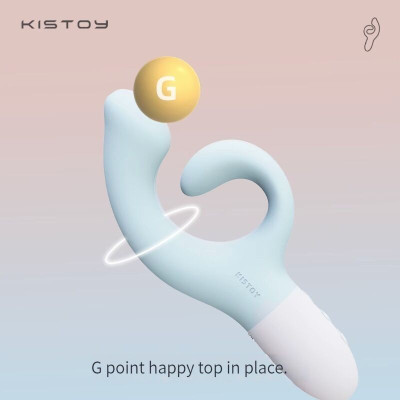 Вібратор-кролик з підігрівом KISSTOY Big G Blue