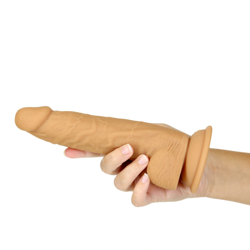 Фалоімітатор ADDICTION - 8ʼ DUAL DENSITY SILICONE DILDO - CARAMEL