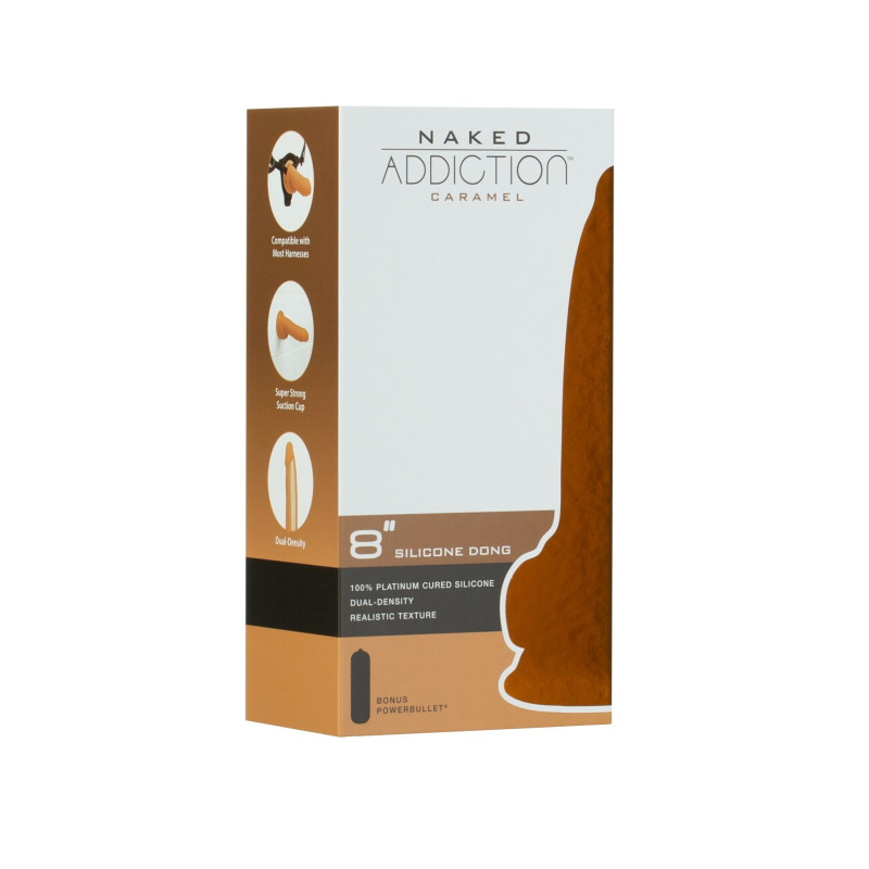 Фалоімітатор ADDICTION - 8ʼ DUAL DENSITY SILICONE DILDO - CARAMEL