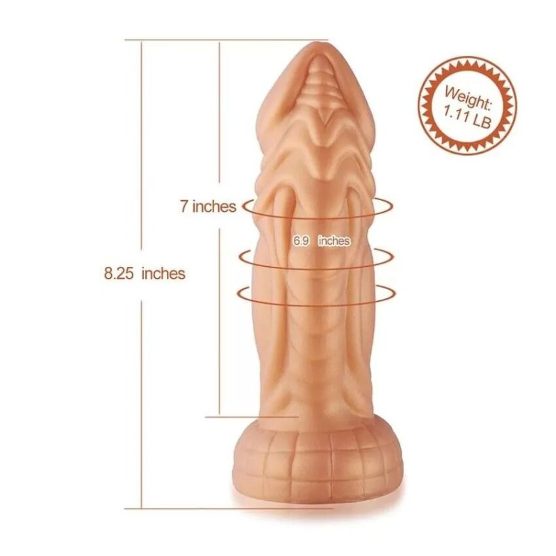 Силіконовий ділдо Hismith Slightly Curved Monster Series