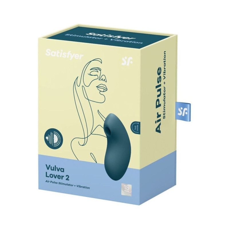 Вакуумний вібратор Satisfyer Vulva Lover 2 Blue (м'ята упаковка!)