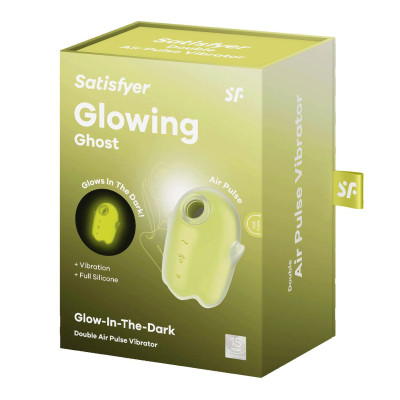 Вакуумний стимулятор із вібрацією Satisfyer Glowing Ghost Yellow