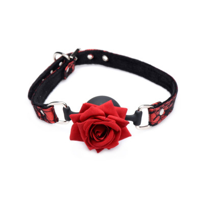 Кляп Master Series Eye-Catching Ball Gag With Rose (м'ята упаковка)