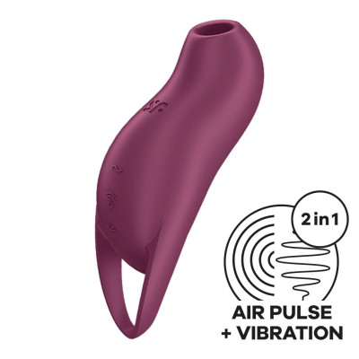 Вакуумний стимулятор із вібрацією Satisfyer Pocket Pro 1 Purple