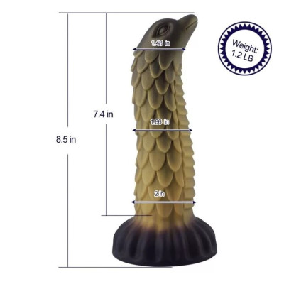 Силіконовий ділдо Hismith 8.5'' Squama Beast Monster Series