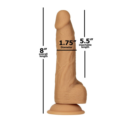 Фалоімітатор ADDICTION - 8ʼ DUAL DENSITY SILICONE DILDO - CARAMEL