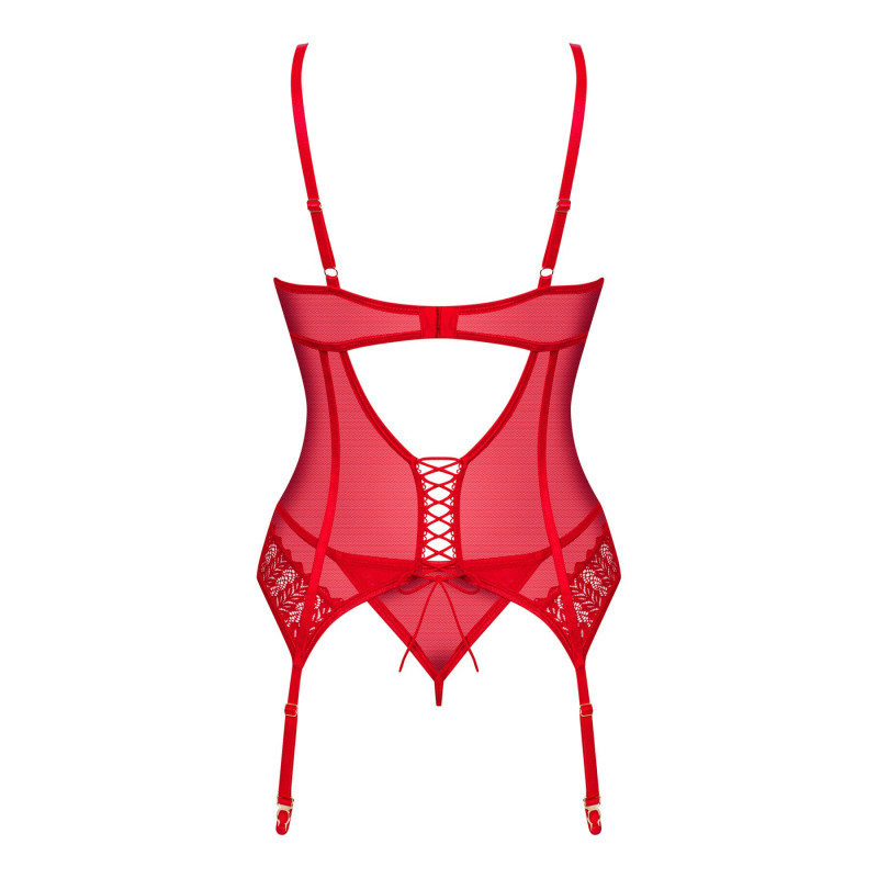 Корсет зі стрінгами Obsessive Ingridia M/L