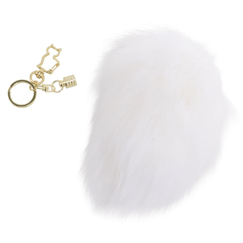 Металева анальна пробка Кролячий хвіст LOCKINK SEVANDA White Bunny-Tail Anal Pear-shape Plug