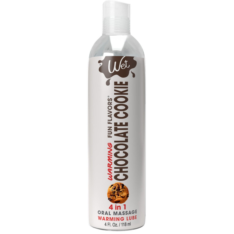 Зігріваючий лубрикант на водній основі Wet Warming Chocolate Cookie 4 в 1, без цукру (118 мл)