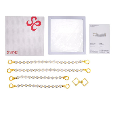 Перлинні наручники та поножі LOCKINK Pearl Handcuffs & Anklecuffs