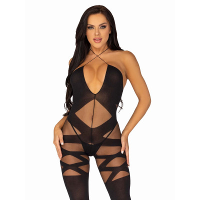 Бодістокінг Leg Avenue Illusion halter bodystocking One size Black, доступ Бодістокінг Leg Avenue Illusion halter bodystocking One size Black, доступ