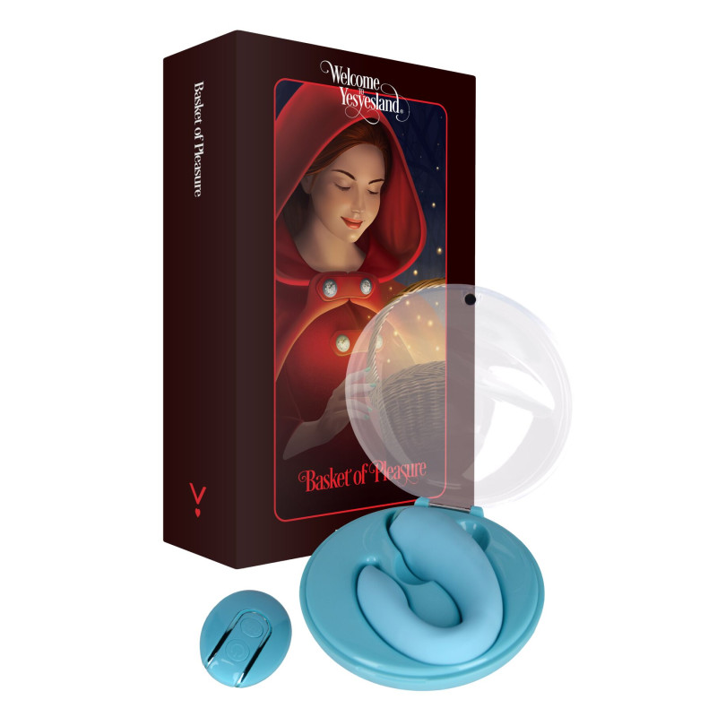 Вібратор для пар FairyGasm PleasureBerry blue, зарядний кейс, пульт ДУ